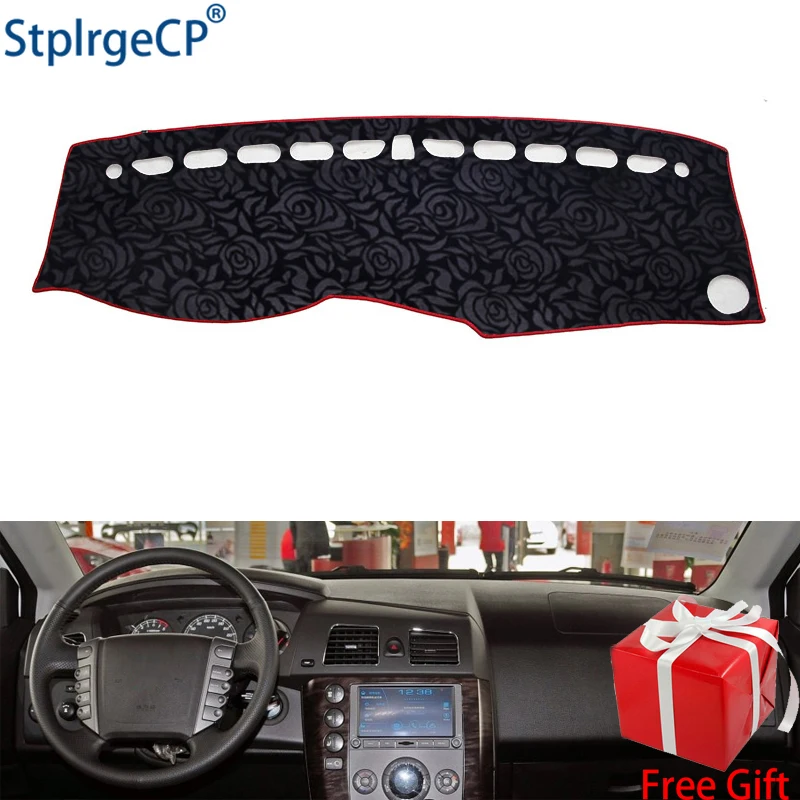 

Latest Rose Pattern Non-slip Car Dashboard Cover Dash Mat Pad DashMat ANti-UV Car Sticker for ROEWE W5 2011-2015 Car Styling