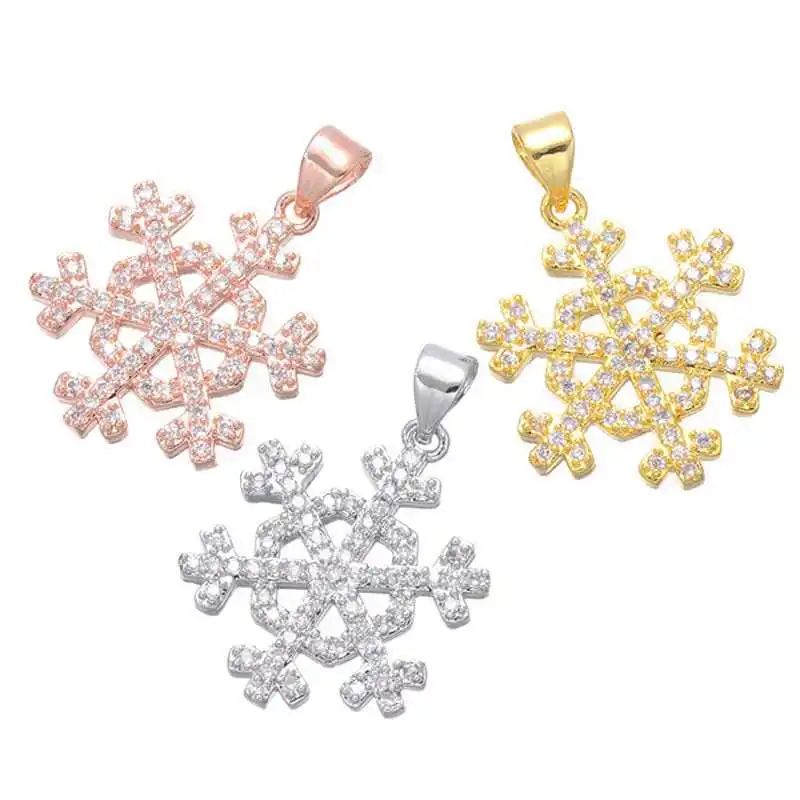 Женская цепочка с подвеской в виде снежинки фианитом|chain women|women necklacewomen pendant |