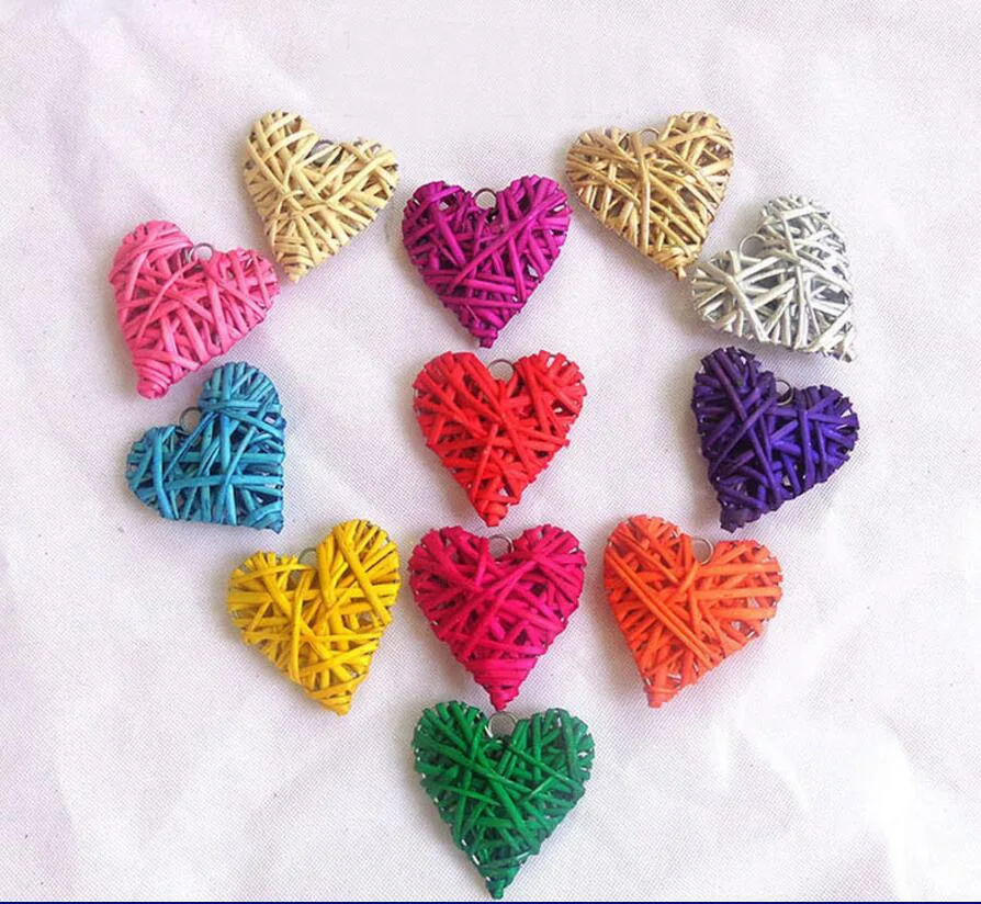 10 шт. см Разноцветные ранцы вязаные сердца для свадьбы вечеринки дома офиса отеля