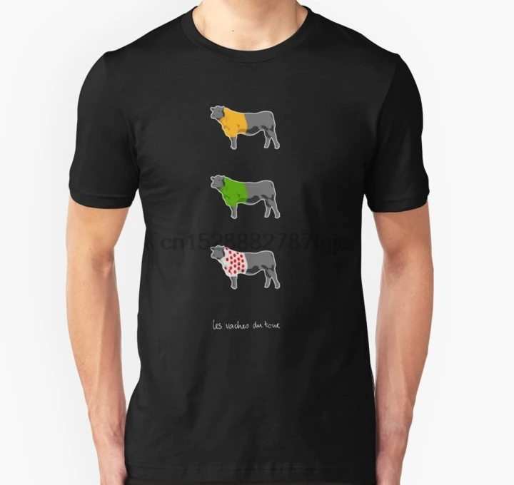 Мужская футболка с коротким рукавом Les Vaches du Tour dark унисекс женская