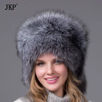 silver fox fur ushanka hat 100real fur silver fox with a fox tail ear cap woman winter hat great circle