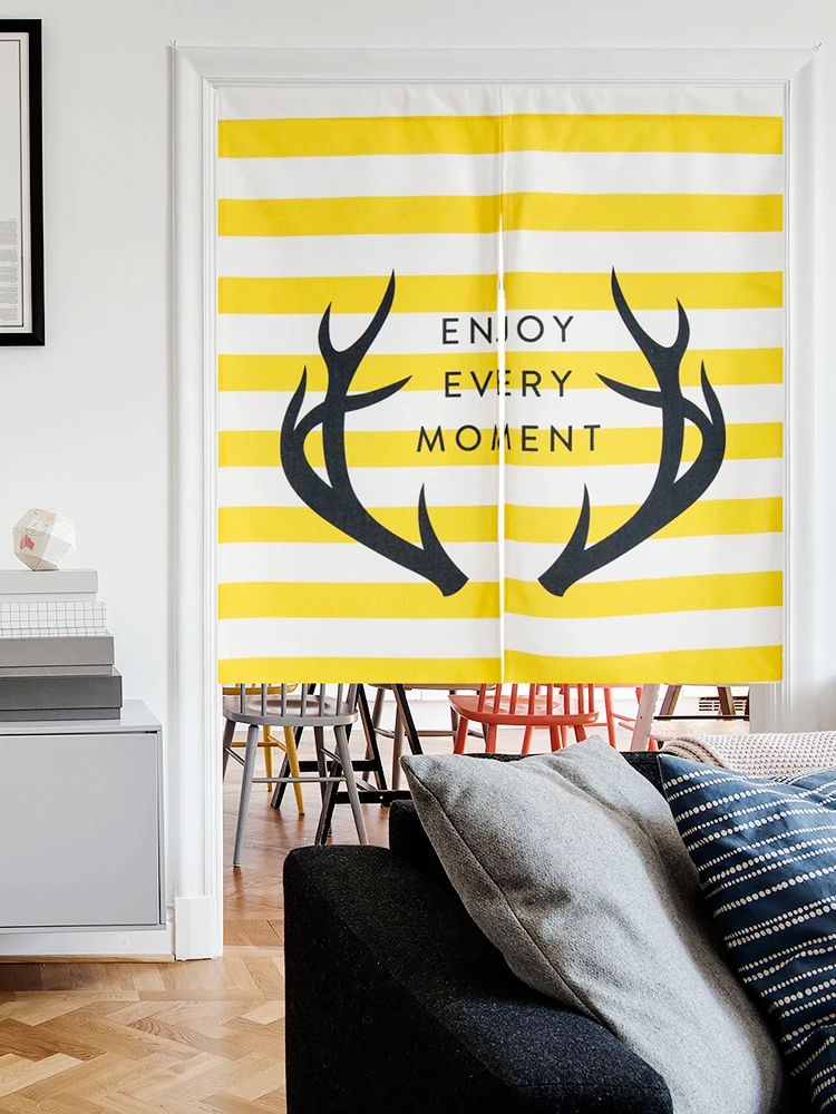 Короткие Занавески для кухни в скандинавском стиле с геометрическим рисунком