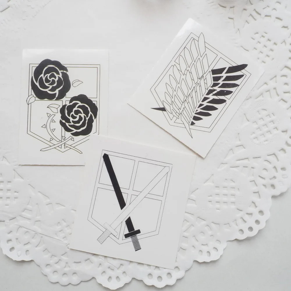 Атака Титанов Shingeki no Kyojin Косплей Анимация мультфильм логотип тату стикер|attack on