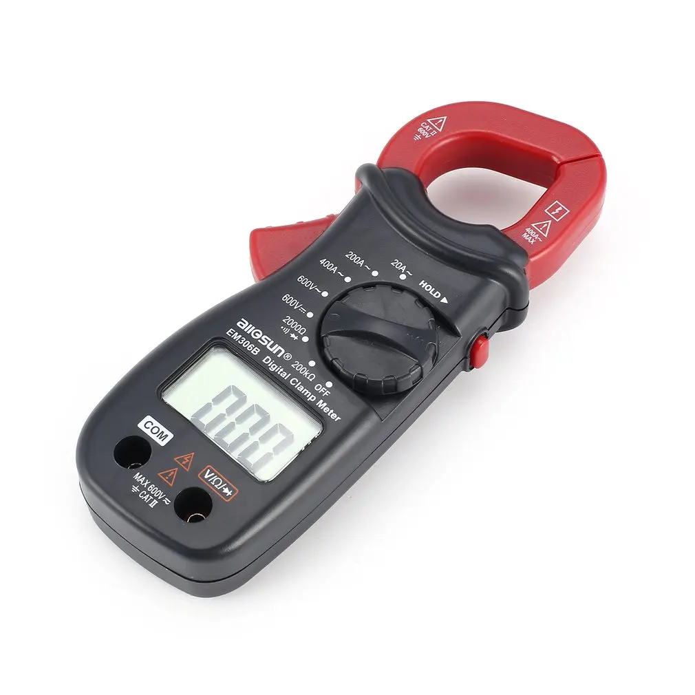 Цифровой токовые клещи DC/AC Вольт Ампер Ом диод мини мультиметр мультитестерный