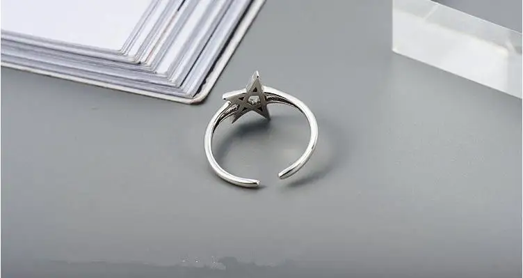 DIEERLAN, богемные, панк, 925 пробы, серебряные, Давид, звезда, кольца для женщин, Ретро стиль, винтажные, античные, кольца на палец, свадебные ювелирные изделия