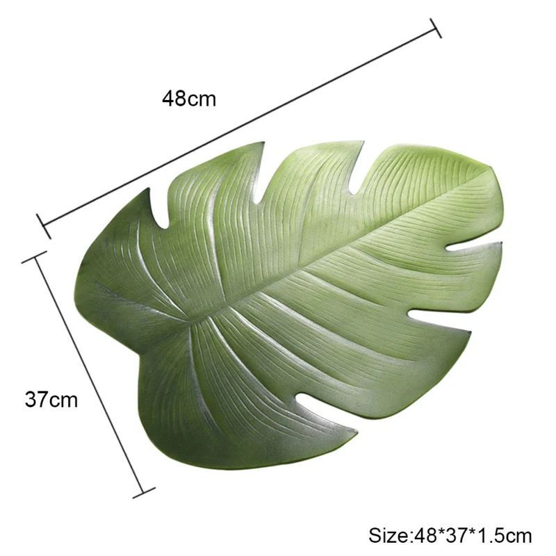 C Кухонные столовые приборы, листья, ПВХ, обеденный стол, коврик, дисковые коврики, подставка для чаши, подставки, водонепроницаемый Настольный Декор, коврик, нескользящий, столовый инструмент - Цвет: C
