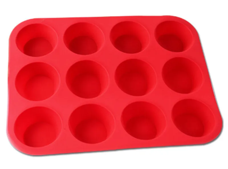 Силиконовая антипригарная форма для кексов и 12 чашек силиконовая тортов мини