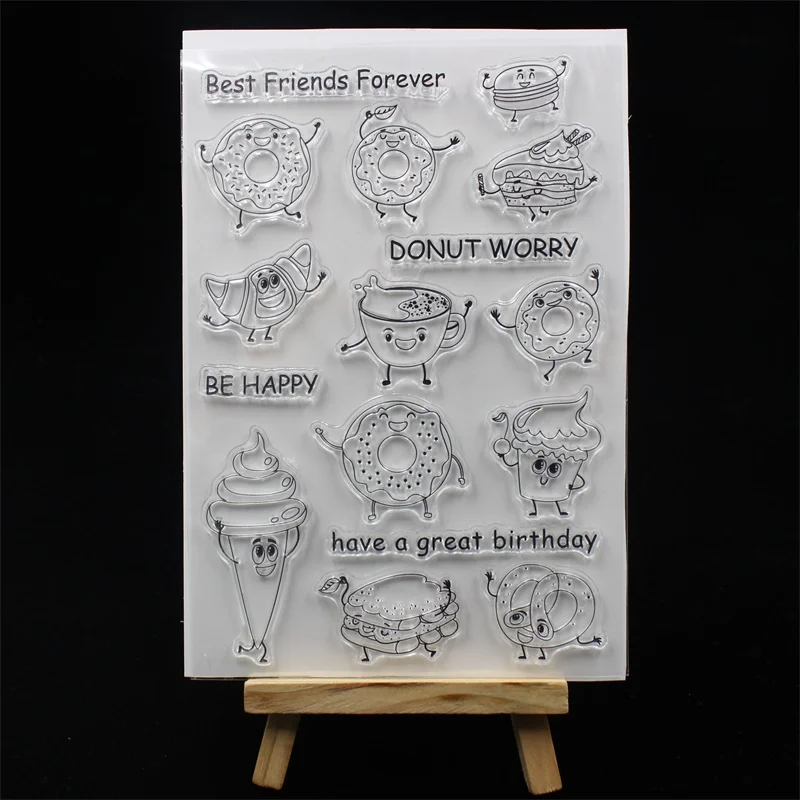 ZFPARTY Милые Пончики металлические режущие штампы или прозрачный Штамп для DIY