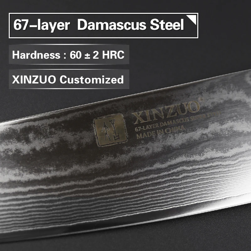 XINZUO 8 ''нож шеф-повара 67 слоев высокоуглеродистой дамасской стали кухонный нож новые ножи для приготовления овощей и мяса Pakka с деревянной ручкой
