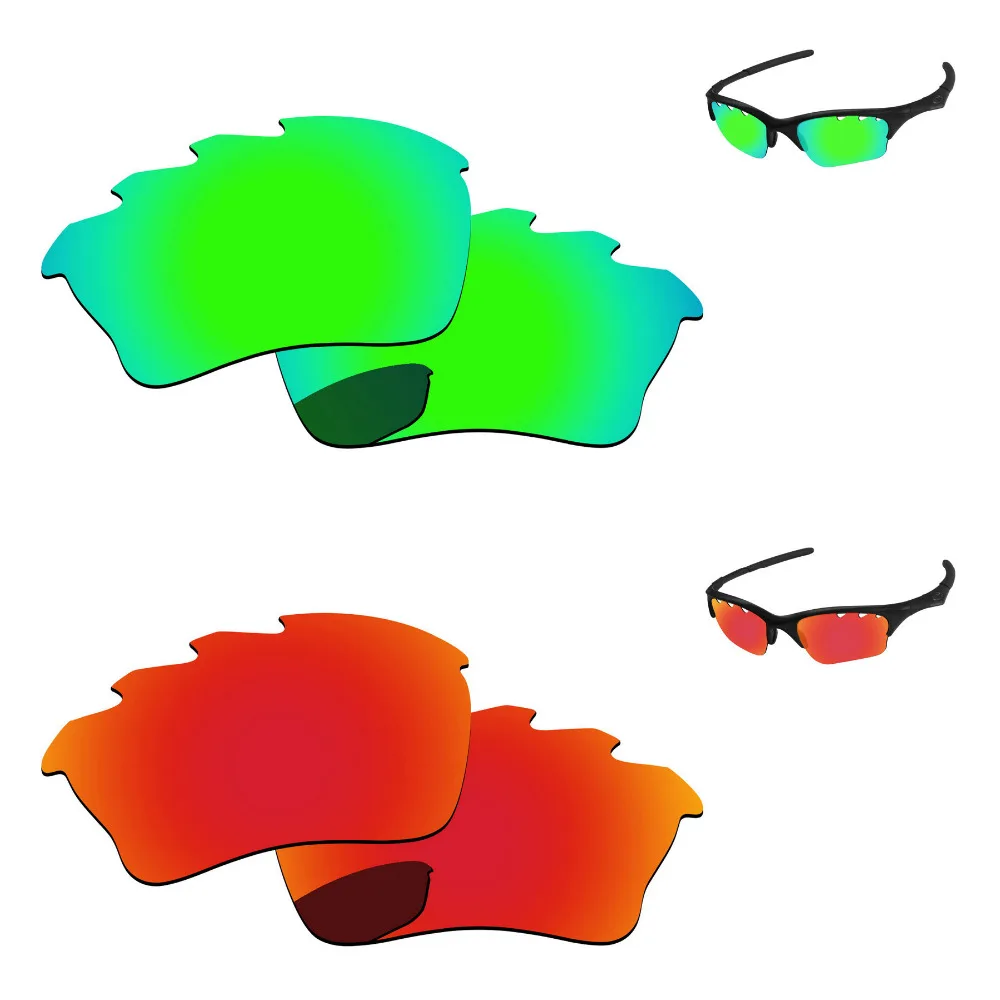 

Красный и зеленый 2 пары зеркальные поляризованные Сменные линзы для полукуртки XLJ оправа солнцезащитных очков с вентиляцией 100% UVA & UVB защит...