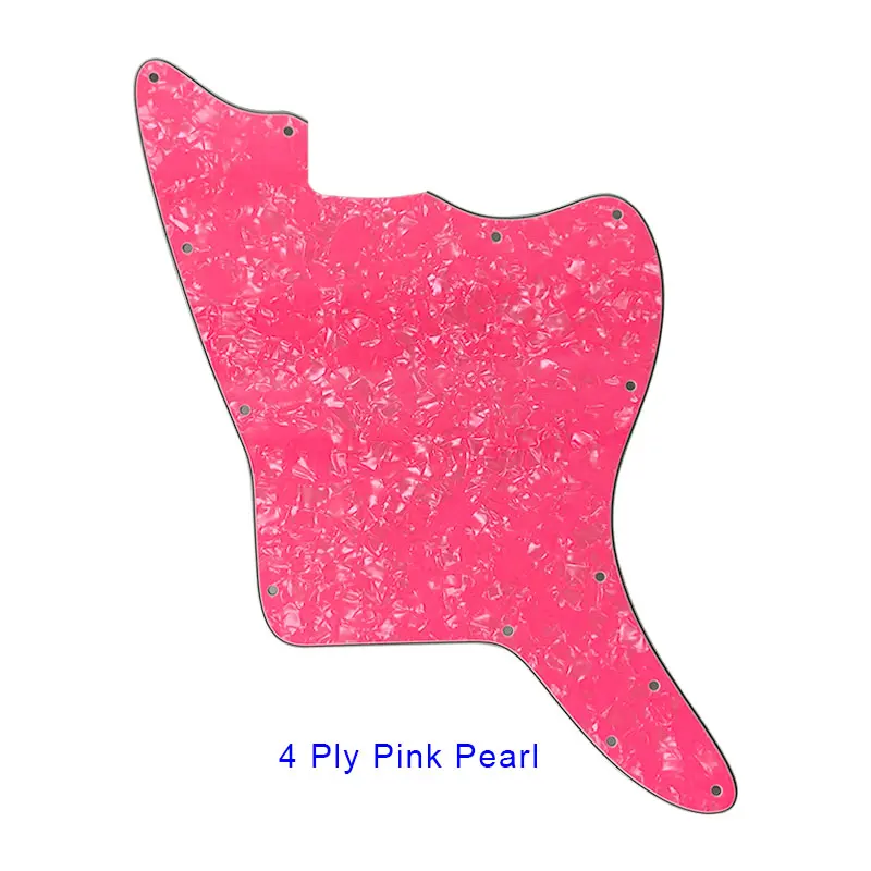 4 ply pink pearl Pleroo пустой Гитары pickguards с фиксированной резьбовыми отверстиями для нас Jazzmaster Гитары Замена Гитары к царапинам плиты - Цвет: 4 ply pink pearl