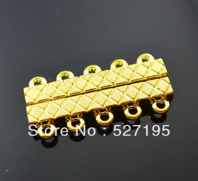 

Free shipping!!!Zinc Alloy Magnetic Clasp,Famous, Rectangle, gold plated, 5-strand, nickel, lead & cadmium free