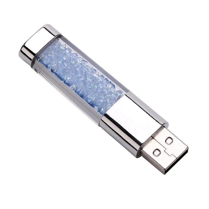 JASTER модная дверная ручка со стразами металлический USB флеш-накопитель 8 ГБ 16 ГБ 32 ГБ 64 ГБ ювелирные изделия карта памяти подарки usb creativo - Цвет: Blue