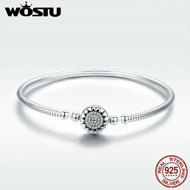 WOSTU Новая коллекция 100% Стерлинговое Серебро 925 пробы яркое сердце AAA Циркон