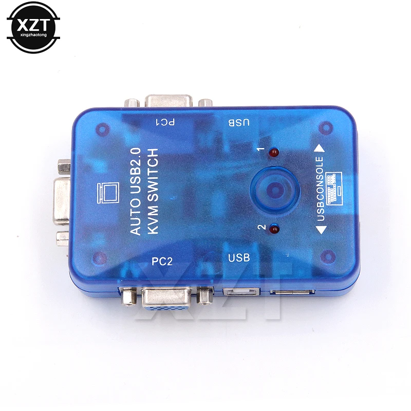 1 шт. 2 порта Авто USB 0 USB2.0 VGA KVM коммутатор переключатель для ПК клавиатуры мыши в