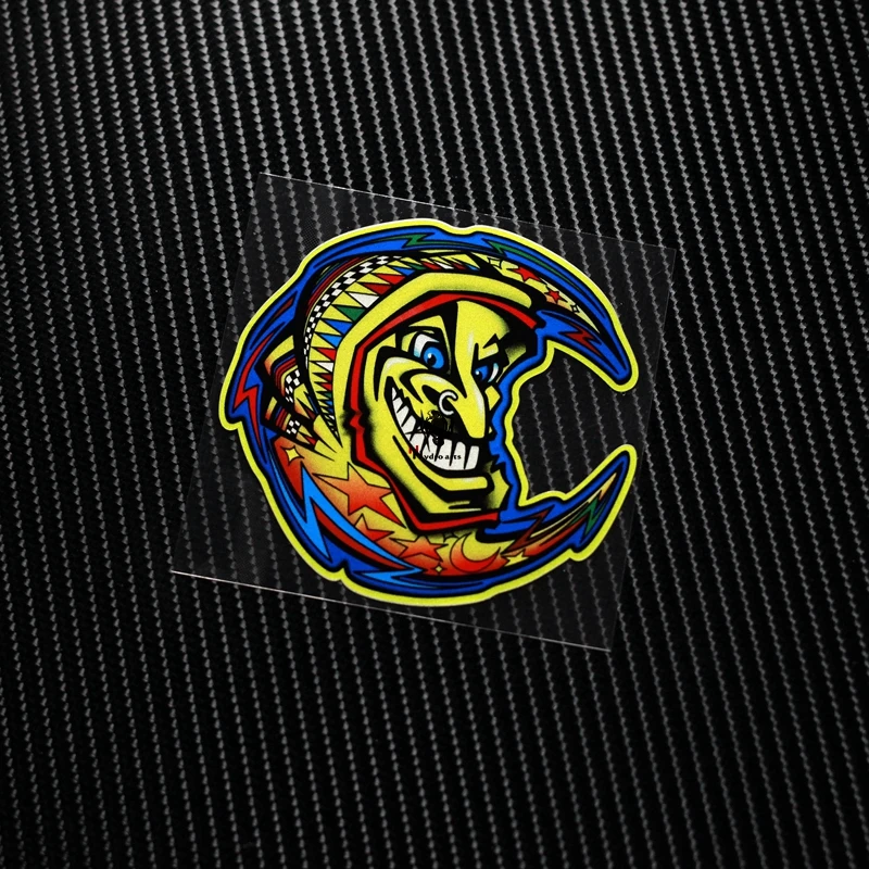 № TL008 MOTO GP SKB VR 46 # smile moon Светоотражающие стикеры для мотоциклов гоночные наклейки