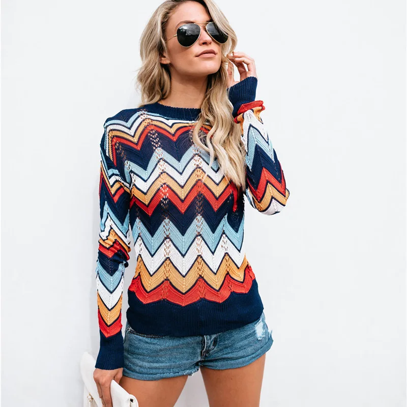 Commuter свитер с круглым вырезом женский зимний 2019 пуловер трикотажная одежда