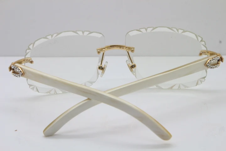 Бесплатная доставка без оправы большие камни очки резные объектив самодельные