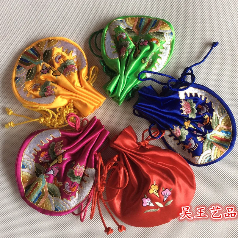 

Su embroidery fu bag double-sided hand-embroidered sachet finished product for wallet