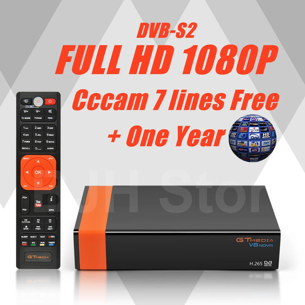 V8 Nova Full HD DVB-S2 спутниковый ресивер 1 год Европа Cccam 7 линия же Freesat V9 Супер Обновление