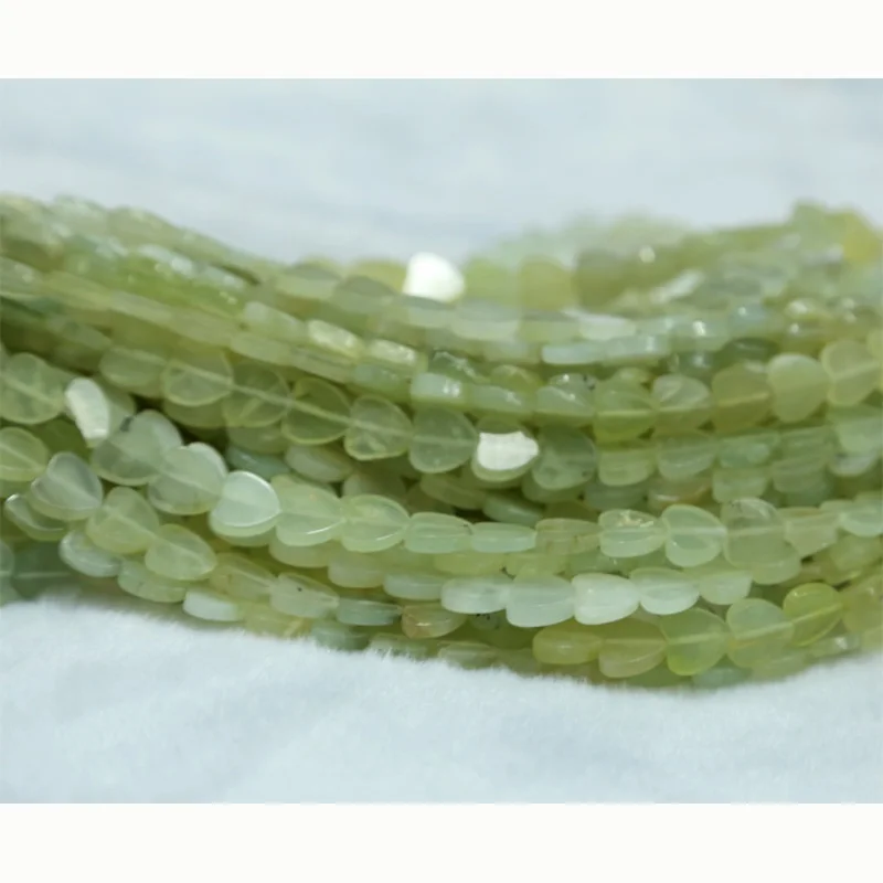 Натуральный камень натуральный новый зеленый нефрит плоская форма сердца