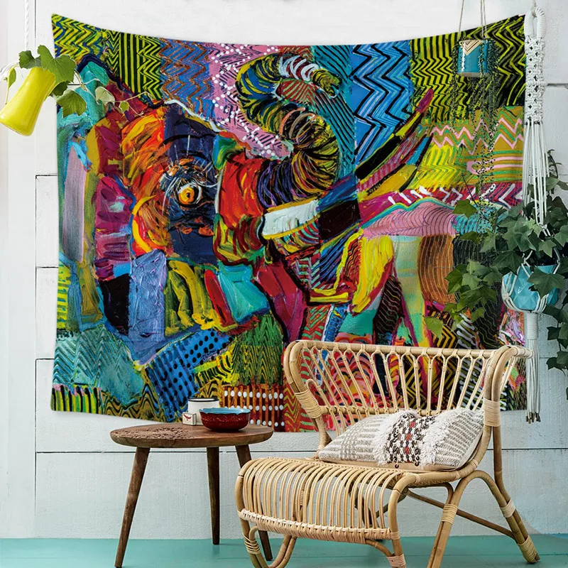 

Bohemian elephant mandala tapestry wall hanging bedroom big tapestry elephant beach blanket yoga mat
