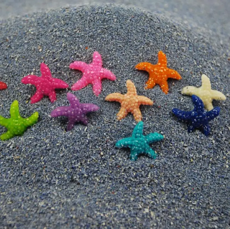 200 шт мини красочные смолы Морская звезда для фантазии сказочные миниатюрюры