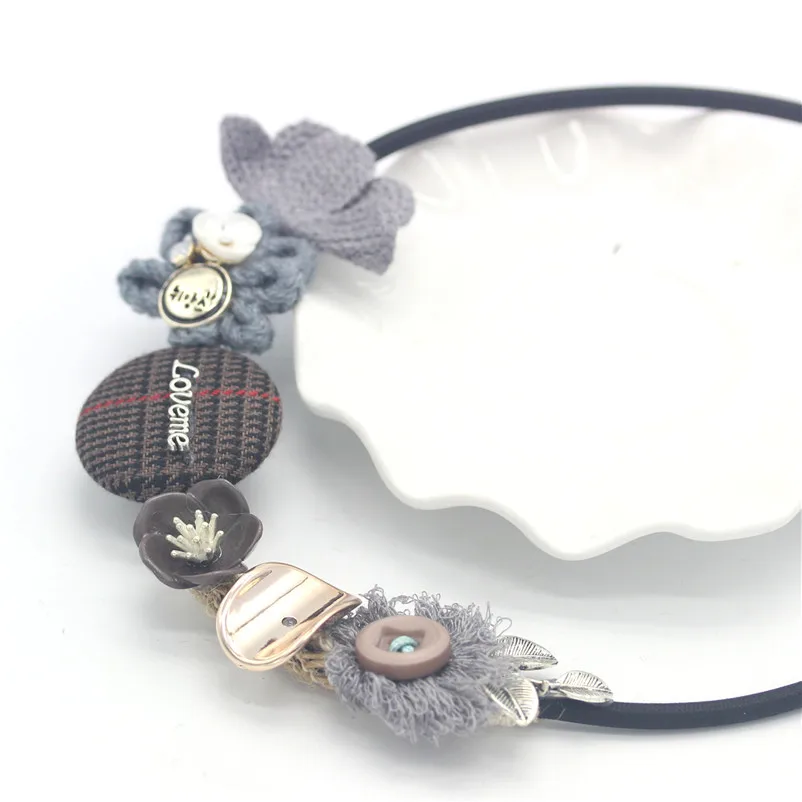 ADOLPH Extendy новинка ручная работа ткань цветок лист ожерелье-чокер любовь новые