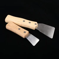 2pcspack bigsmall spatula scoop with wooden handle ceiling film shovel spatula accessories for welding harpoon