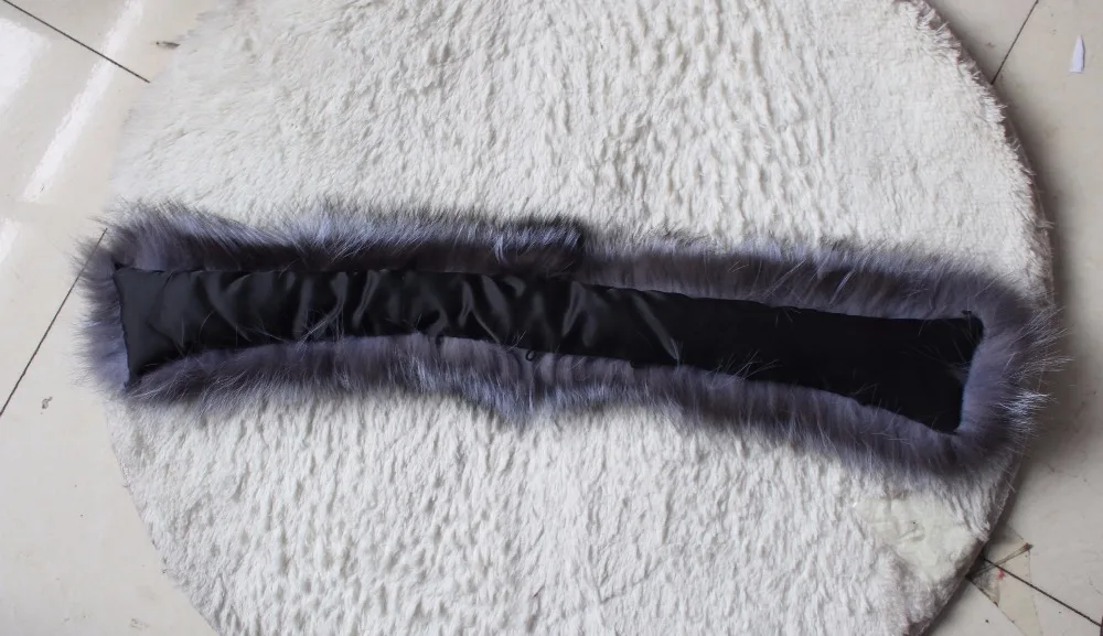 Linhaoshengyue 70 длинный прямой воротник из серебристого лисьего меха|fox lamp|fur fox coatfur trim