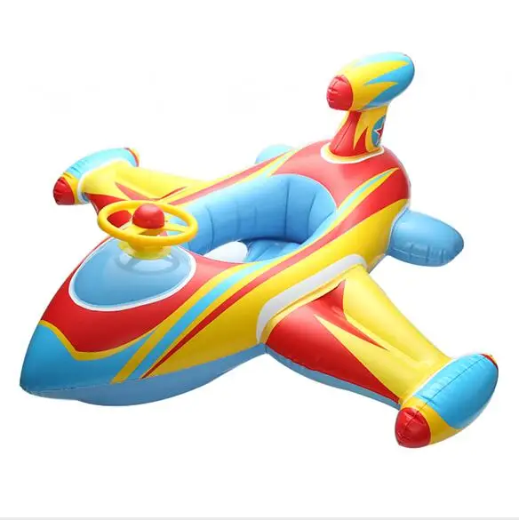 Blue Aircraft float LEMZONE New Kids бассейна лодка 1-5 лет Плавание Ванна Моторные лодки Плавание ming водные игрушки с колесом Динамик бассейн надувной детский игрушки - Цвет: Blue Aircraft float