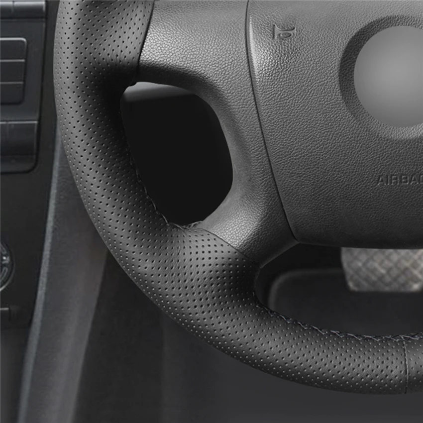 MEWANT черный Противоскользящий чехол рулевого колеса автомобиля из натуральной