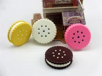 4pcs sandwich biscuit Contact Lenses Box & Case/Contact lens bag Sweet Cookies Biscuits Series Colored gift  F001