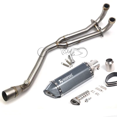 Полная система средняя труба для Yamaha T-max Tmax 500 530 2001- tmax530 tmax500 с выхлопом с db killer wit наклейки - Цвет: EP01-A