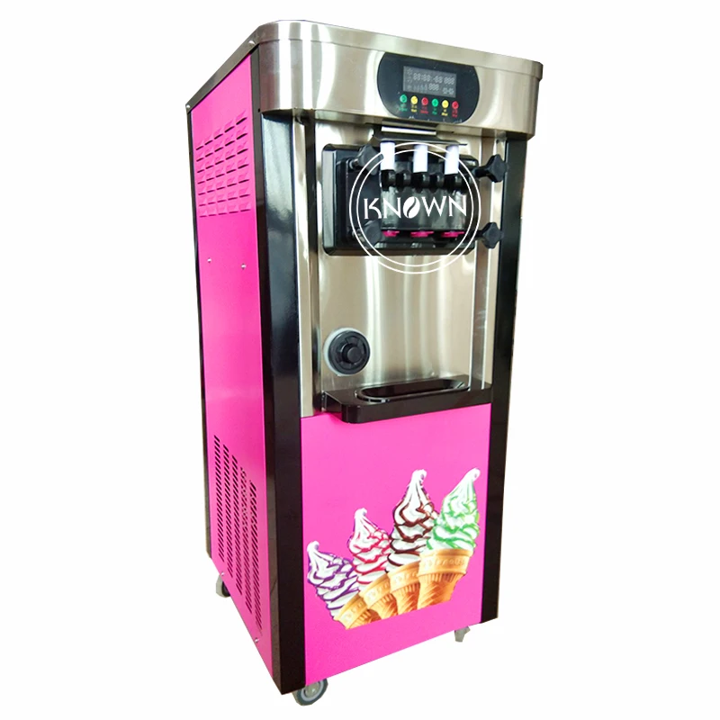 Коммерческий 20L/ч вертикальный мягкий Мороженое машина сладкие конфеты конус