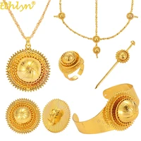 ethlyn six pcs jewelry sets gold color ethiopian eritrean habesha wedding party jewelry sets african traditional jewelry s294