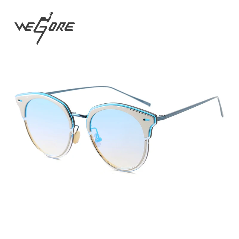 Wegore модные полуботинки Рамки Солнцезащитные очки для женщин Для бренд Дизайн