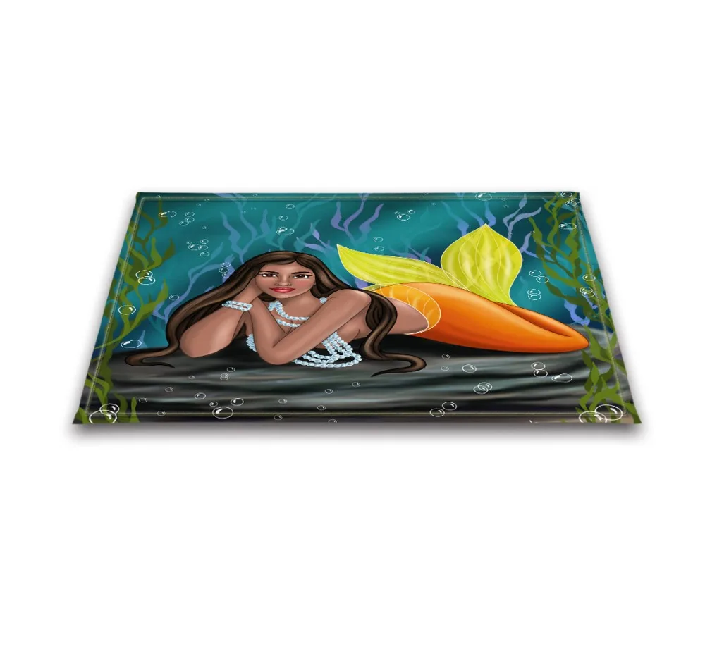 Желтая Сексуальная Русалка морские водоросли длинные черные волосы жемчужный