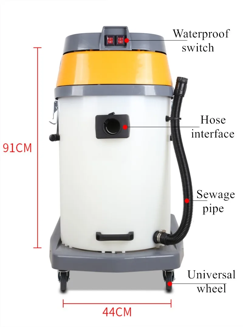 

220V Vacuum Absorbing Machine Cleaner Sweeper Dust Collector 70L Low Noise Dual Motor Dry-wet Dual-purpose Factory Commercial