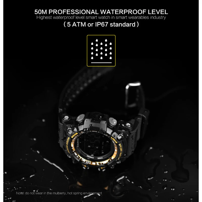 Новые брендовые мужские спортивные часы MNWT 5ATM водонепроницаемые для активного