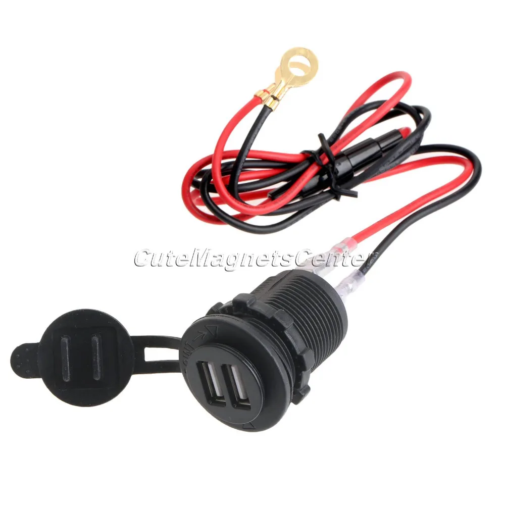 Высококачественное водонепроницаемое зарядное устройство для мотоцикла с двумя