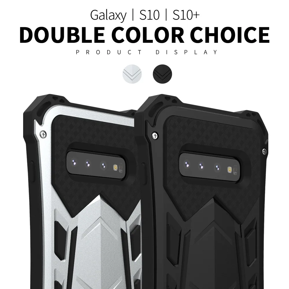 

Armor For Samsung Galaxy S10 Plus Case cover Metal Aluminum protect Case Galaxy S10 silicone Heavy Duty phone case Shockproof