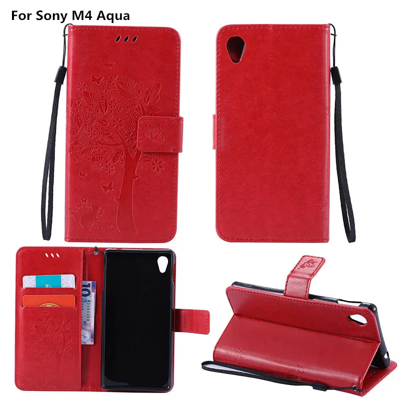 Чехол для Sony Xperia M4 Aqua E2303 E2333 E2353 M 4 роскошная тисненная кожа кошелек с откидной