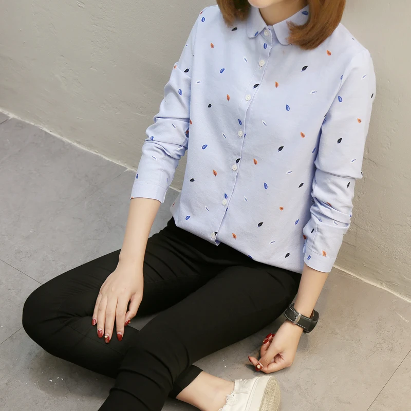 Женская блузка с длинным рукавом и принтом весна 2019|Блузки| |