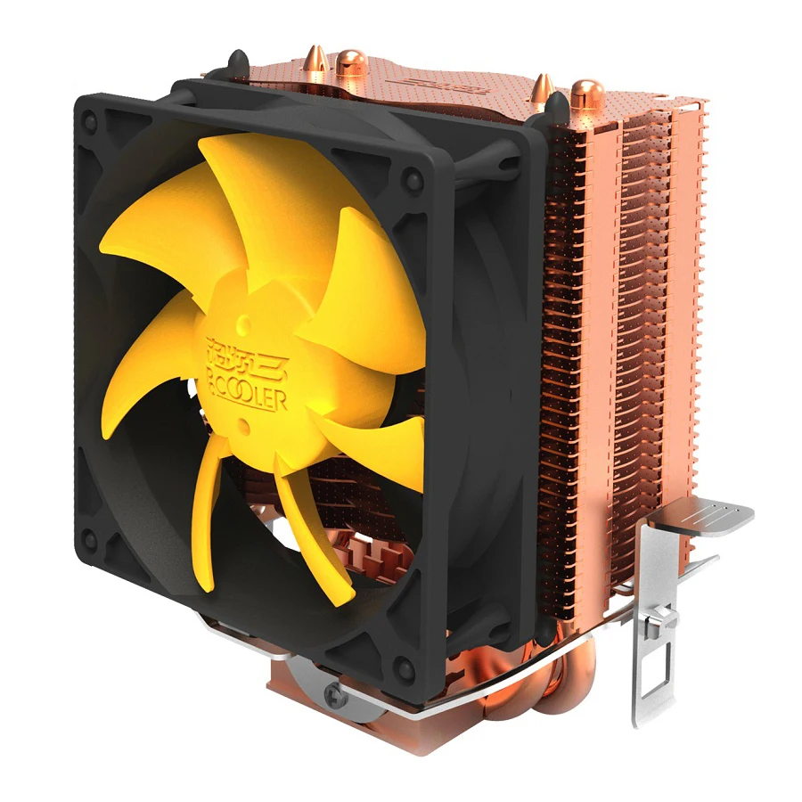 PCCOOLER S83 кулер для процессора медное покрытие плавники 2 тепловые трубки 80 мм/8 см