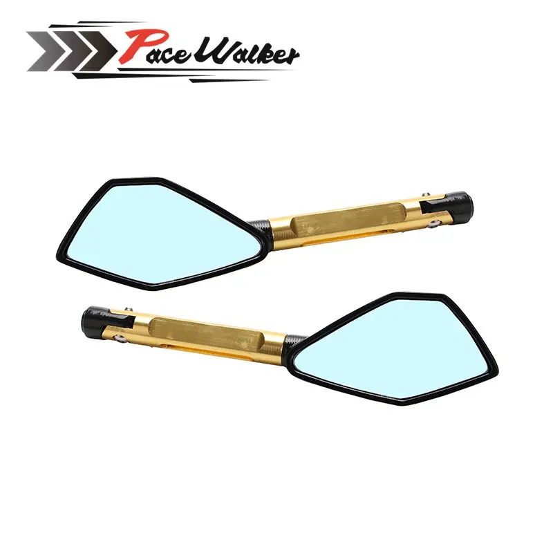 PACEWALKER CNC Aluminum Motorcycle pentagon long Rearview Side Mirror for HONDA R1 R3 R6 FZ6 GSXR600 750 1000 NINJA250 Z750 Z800|motorcycle parts
