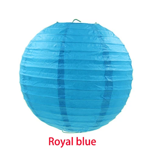 Royal blue 16 дюймов бумажный подвесной фонарь фестиваль складные фонари для свадьбы ребенка день рождения комнаты потолочные подвески diy украшения - Цвет: Royal blue