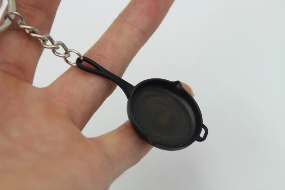 Брелок для ключей в виде сковороды Новый Модный черный брелок Minni высокого