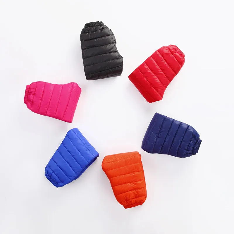 Детские штаны для мальчиков Зимние Новые Пуховые брюки маленьких девочек