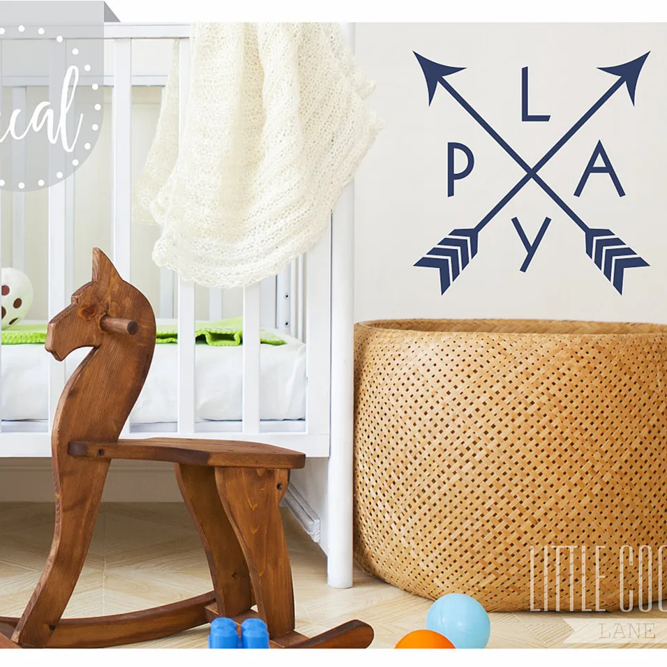 Стикер настенный виниловый в стиле Бохо с крестом и стрелками | Дом сад